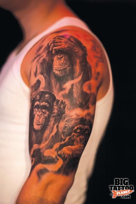 3 Monkey Tattoo Designs: Styles and Symbolism