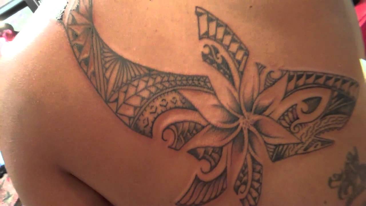 Tiare Flower Poly Freehand Tattoo Youtube