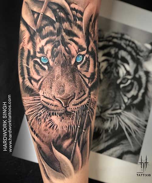 Tiger Print Tattoos Arm Tattoos Tiger Geometric Tiger Tattoo Tiger