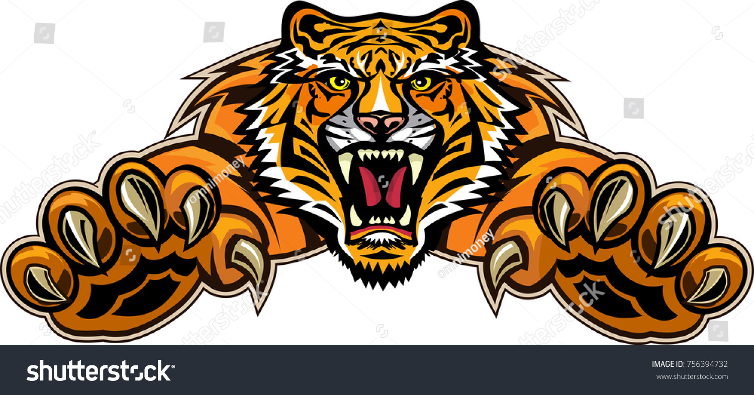 Tigers Face Sabertoothed Tiger Tattoo Stock Illustration 756394732 Shutterstock