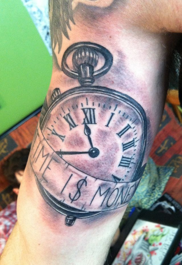 Time Is Money Tattoos Designs