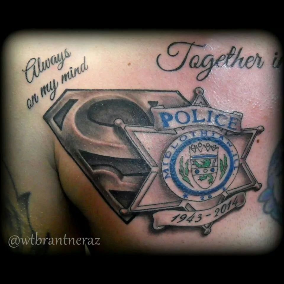 Tommybrantner Police Memorial Police Illinois Superman Father Dad