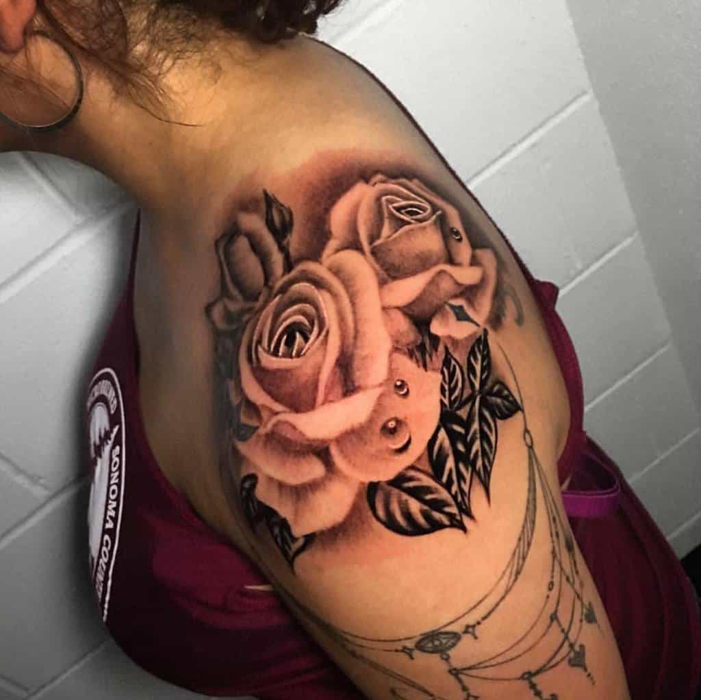 Top 51 Best Rose Shoulder Tattoo Ideas 2021 Inspiration Guide