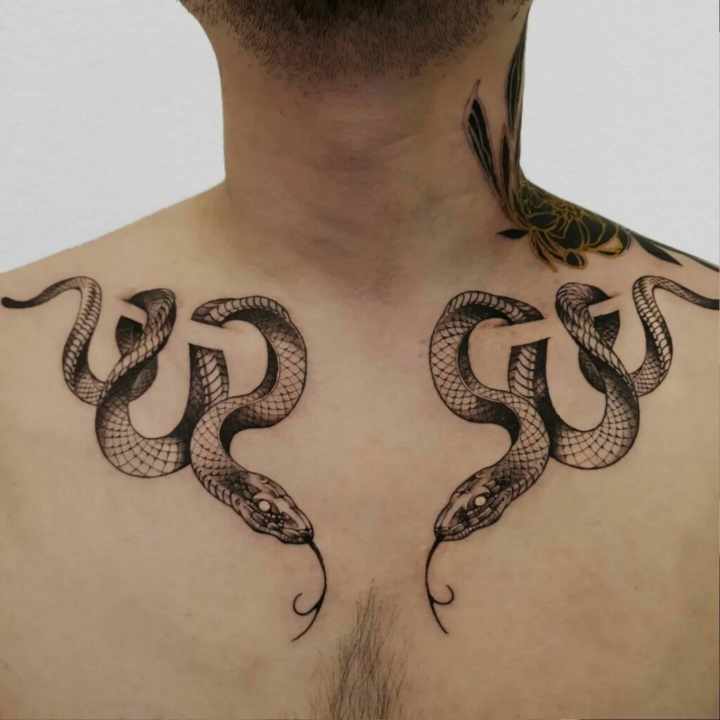 Top 52 Black And White Snake Tattoo In Cdgdbentre