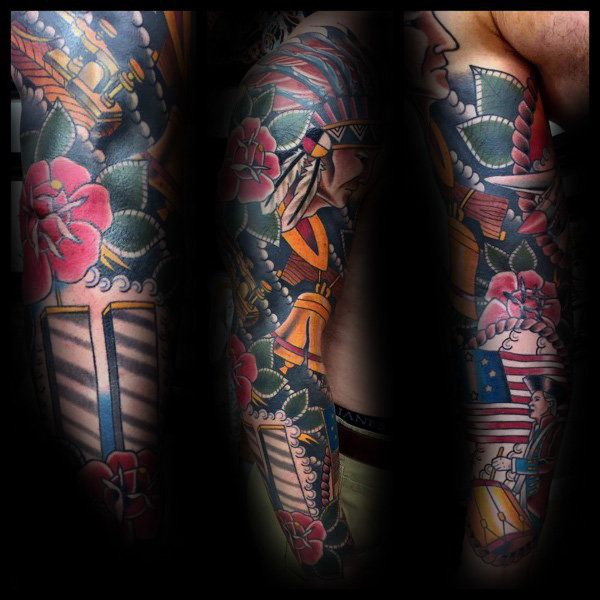 Top 59 Traditional Tattoo Sleeve Ideas 2021 Inspiration Guide