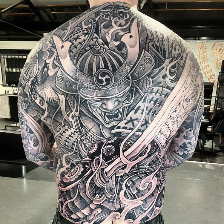 Top 65 Samurai Tattoo On Back Latest In Cdgdbentre