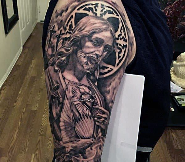 Top 73 Religious Sleeve Tattoo Ideas 2021 Inspiration Guide