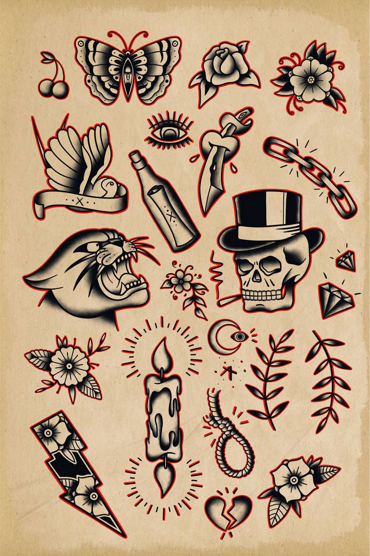 Top 79 Small Traditional Tattoo Flash Best In Coedo Com Vn