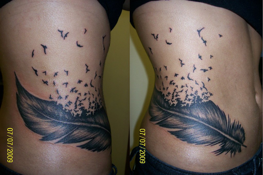 Top More Than 76 Feather With Heart Tattoo In Coedo Com Vn