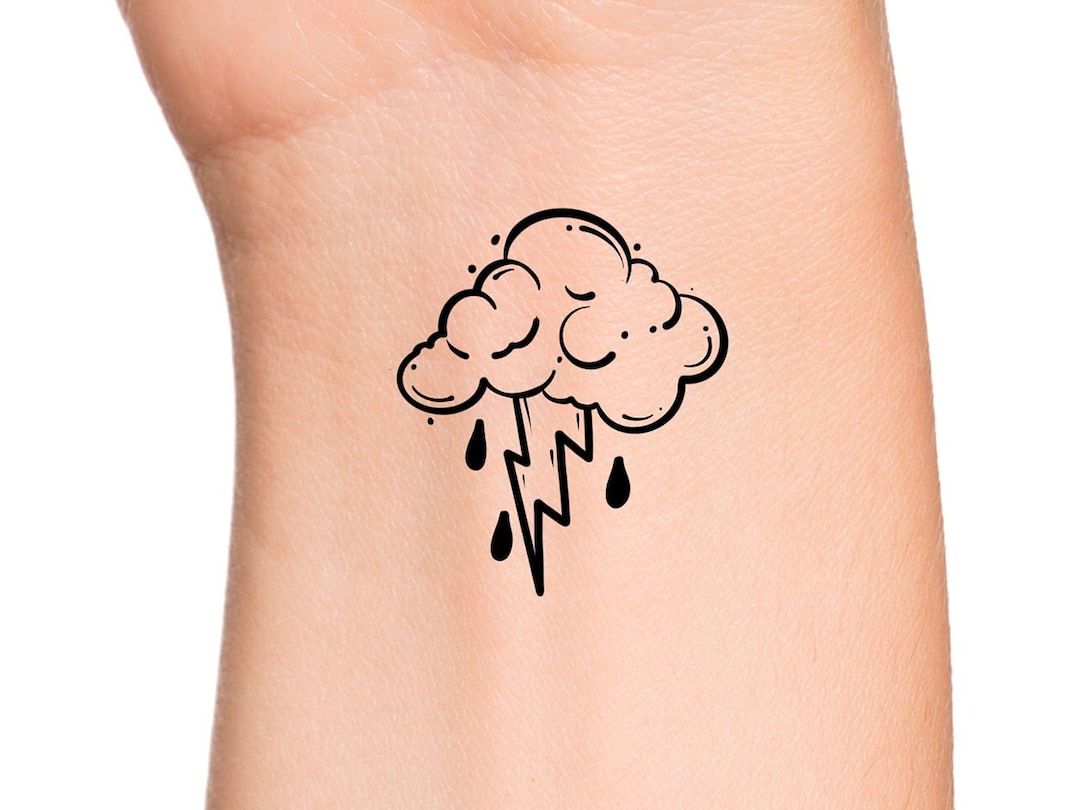 Traditional Rain Tattoo Storm Tattoo Rain Tattoo Cloud Tattoo Design