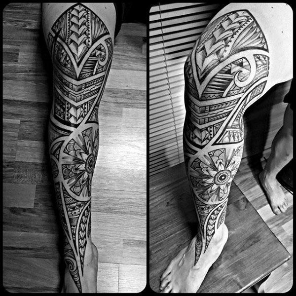 Tribal Leg Tattoos