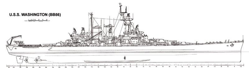 Uss Washington Bb 56 Battleship Plans Best Ship Models