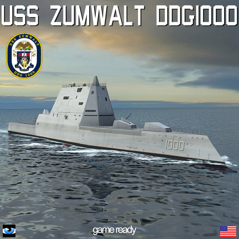 Uss Zumwalt Ddg 1000 Destroyers 3D Model