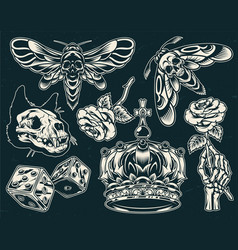 Vintage Tattoos Collection Royalty Free Vector Image