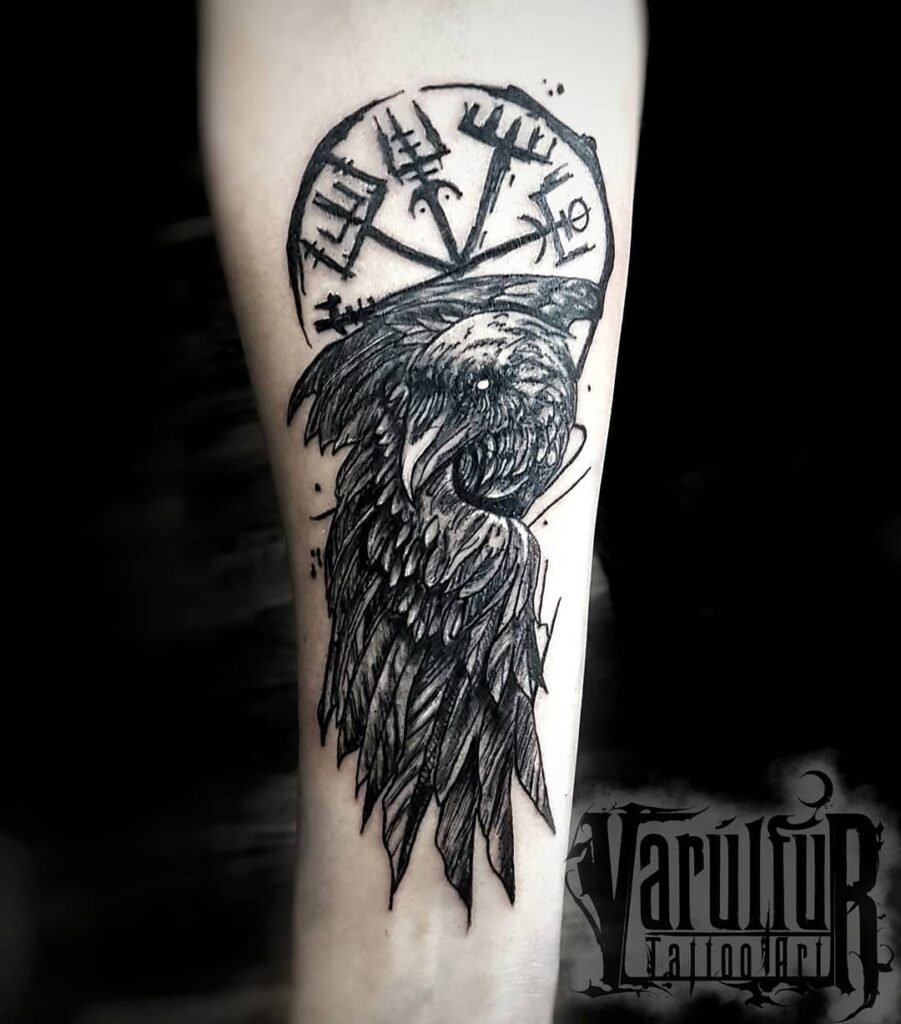 Wolf Raven Google Search Tattoos Viking Tattoos Body Art Tattoos