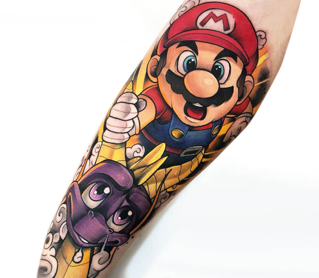 Worldtattoogallery Com Super Mario Bros Tattoo Done By