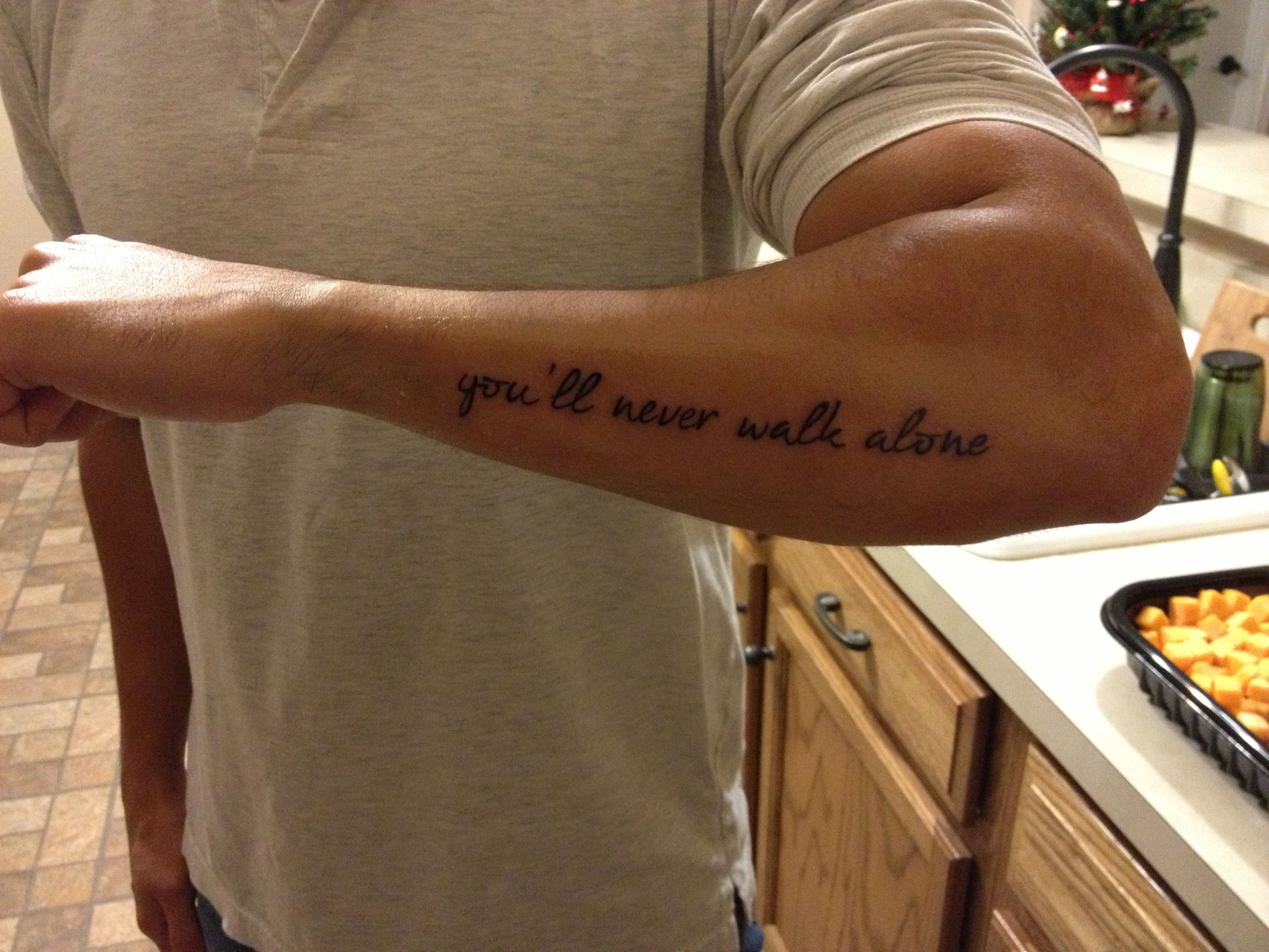 Y N W A You Ll Never Walk Alone Tattoo Alone Tattoo Ynwa Tattoo